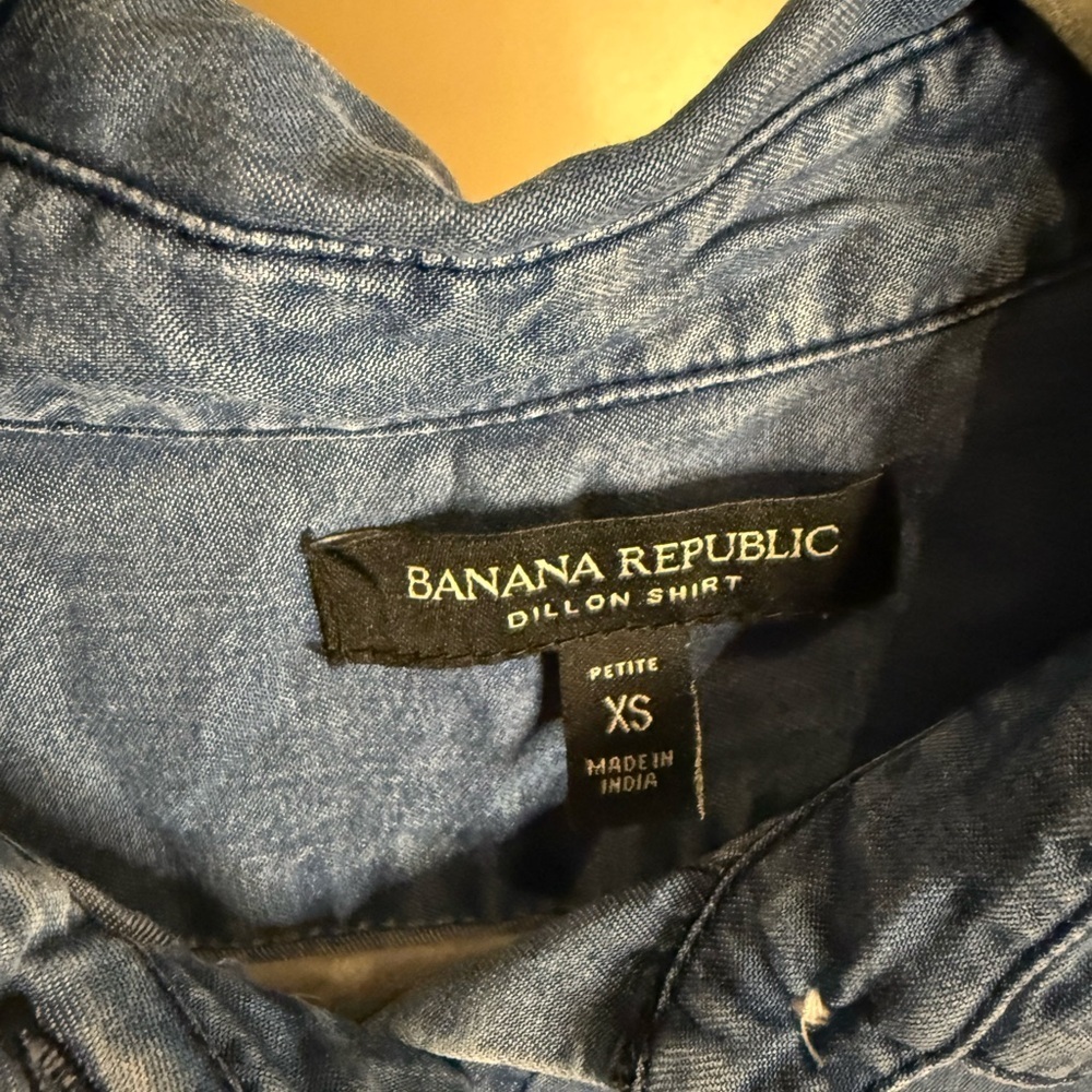 Banana Republic Denim Dressy Blouse - Picture 3 of 5